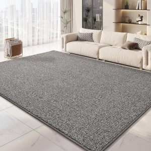 客厅地毯2024新款防水地垫茶几毯免洗可擦防猫抓卧室飘窗垫子床边毯 烟灰色 120*120【脚感舒适】【环保无异味】