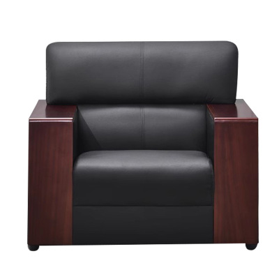 汉诺鑫威办公沙发简约现代沙发商务接待会客二层牛皮单人位