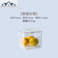 冰箱收纳盒厨房带盖鸡蛋储物盒长方形透明食品蔬菜水果沥水保鲜盒 三维工匠