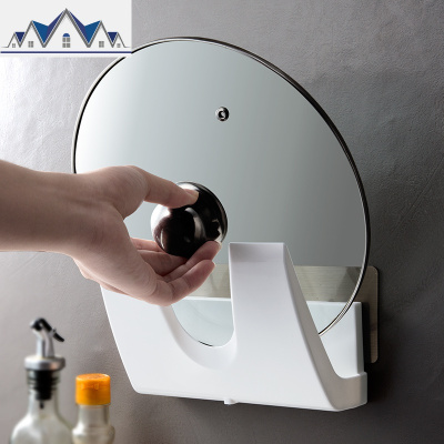 锅盖架免打孔壁挂厨房用品置物架不锈钢砧板架菜板架放锅盖的架子 三维工匠