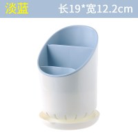筷子篓置物架笼家用创意收纳盒厨房筒沥水快桶多功能放勺子的餐具 敬平 沥水款-淡蓝筷笼