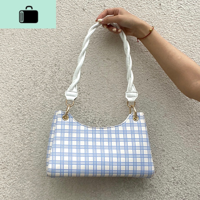 高级感青蛙包夏天格子腋下包法棍包女包2020新款单肩斜挎包手提包NEW LAKE女士单肩包