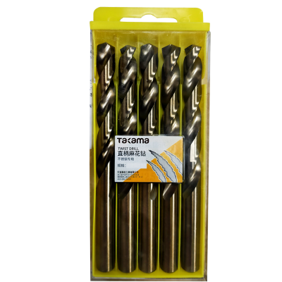 高松(takama )麻花钻头 不锈钢钻头 手电钻钻头 高速钢金属打孔钻头套装 12.0mm5支装 902120