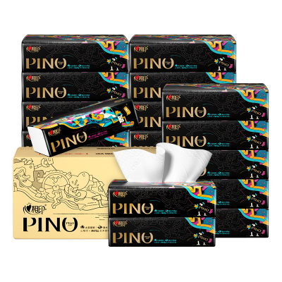 心相印品诺80抽四层印花塑装面巾纸(心上玫瑰香) 18包一箱