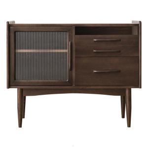 森美人北欧实木餐边柜简约现代茶水柜厨房柜子储物柜多功能碗柜简易橱柜