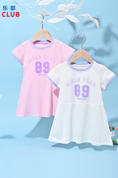 [1件3折]铅笔俱乐部童装2025夏装新款女童连衣裙儿童短袖裙子女孩可爱裙子