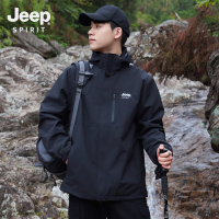 JEEP吉普冲锋衣男秋冬三合一加厚夹克女户外防风防水登山外套2025