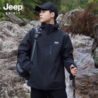 JEEP吉普冲锋衣男秋冬三合一加厚夹克女户外防风防水登山外套2025