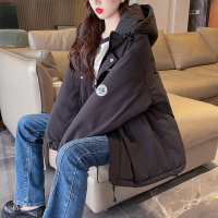 [2.5折价171元]唐狮派克服棉衣女冬款新款韩版百搭小个子连帽工装棉服外套K