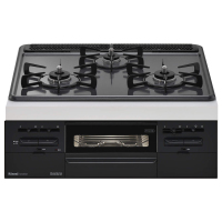 日本原装进口 RINNAI林内 嵌入式烤箱灶 METAL系列三眼灶高配黑色RS31W36H2RBW-LPG燃气灶