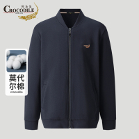 鳄鱼恤CROCODILE 棒球领拉链卫衣男士秋冬时尚休闲立领夹克