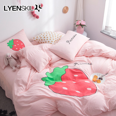 家柏饰(CORATED)风四件套水洗棉1.8m床单被套简约双人1.5米床上用品套件