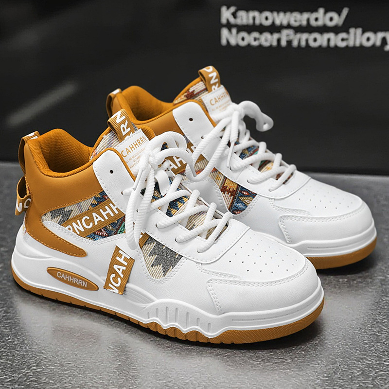 冬季男款高帮男鞋时尚百搭加绒保暖棉鞋厚底防滑运动老爹鞋男