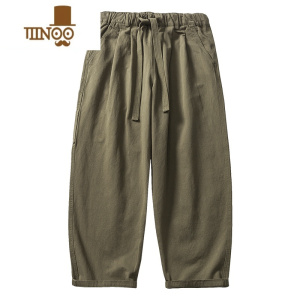 YANXU马切达秋季男士直筒休闲裤阔腿宽松运动长裤男款潮牌百搭裤子