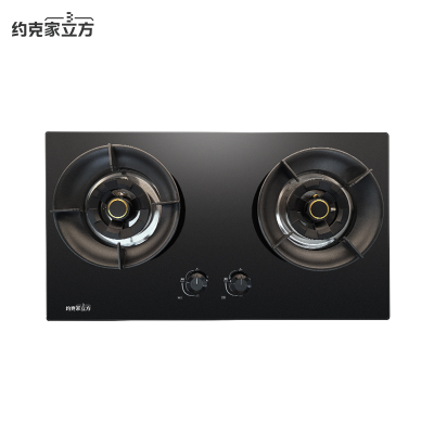 约克家立方燃气灶煤气灶双灶ZJ21嵌入式灶具台嵌两用钢化玻璃5.0kw灶台式灶台炉具双眼灶(液化气)