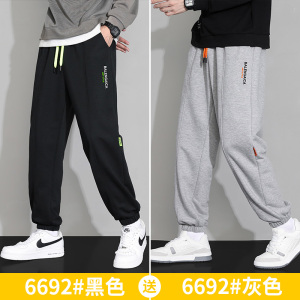 啄木鸟卫裤男士裤子夏季2025新款薄宽松束脚运动男裤春秋休闲长裤