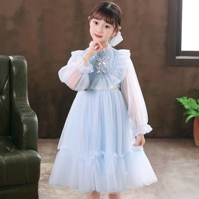 叮当猫童装女童小香风连衣裙春秋儿童装洋气中大童韩版可爱公主裙