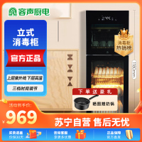 容声(RONGSHENG)消毒柜家用消毒碗柜 光波管高温碗柜 二星级紫外线热风循环立式消毒柜178-A80