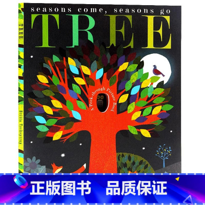 [正版]四季绘本 大自然的秘密系列英文原版绘本Tree Seasons Come Seasons Go 叠层洞洞书