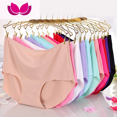 七斓80斤-300斤女士内裤无痕内裤女冰丝一片式大码透气棉裆性感裤头