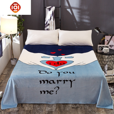 冬季加厚法兰绒毛毯珊瑚绒毯子单双人礼品毯学生宿舍绒床单三维工匠