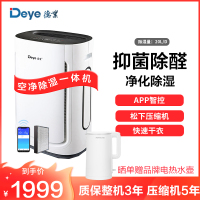 德业(Deye)家用空净除湿一体机DYD-U20A3 空气净化甲醛颗粒物抽湿机20-30升/天 微电脑式 智能轻音