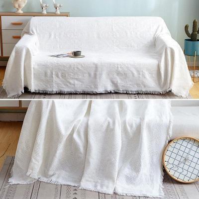 家柏饰(CORATED)北欧色沙发巾沙发布全盖毯子单简约沙发套沙发垫盖布罩 菱形格[] 90*240cm