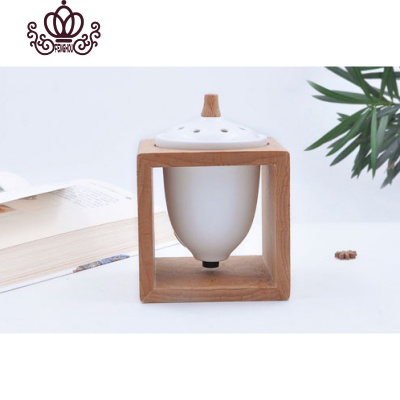 封后酉圆方圆电子熏香炉家用室内定时调温沉香檀香插电香薰陶瓷台湾（尚上）亚光白（定时调温款）香薰灯炉/器具