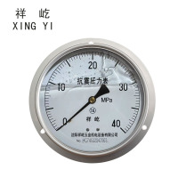 祥屹 耐震压力表轴向带边 YTN150ZT 0-40Mpa 块