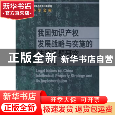 正版 我国知识产权发展战略与实施的法律问题研究 朱谢群 中国人