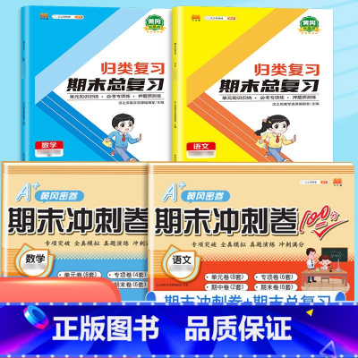 [总复习+冲刺卷]语文+数学(人教版)/共4本 四年级下 [正版]2023新版小学单元归类复习期末总复习一年级二年级三四