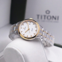 梅花Titoni空霸系列自动机械女士经典商务腕表机械女表