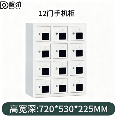 戴劲手机存放柜钢制手机保管箱电子设备管理柜12门存放柜[亚窗]