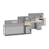 臻远ZYGW-131屏风工作卡位职员桌办公桌含活动柜 S型四人位