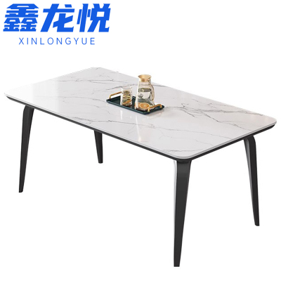 鑫龙悦岩板餐桌一桌四椅套