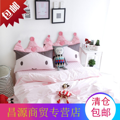 四件套全棉纯棉简约1.8m床上用品儿童卡通公主风床裙款式双人被套