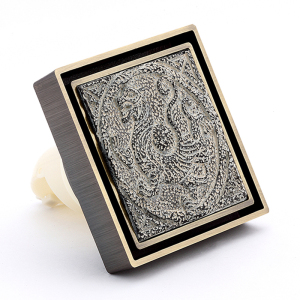 潜水艇地漏大观地漏防臭器浴室地漏芯卫生间下水道隐形浮雕地漏盖年年有余