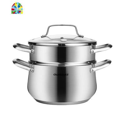 2人加厚小蒸锅304不锈钢1二多3三层蒸笼20cm家用24大容量汤锅 FENGHOU 20cm1汤2屉