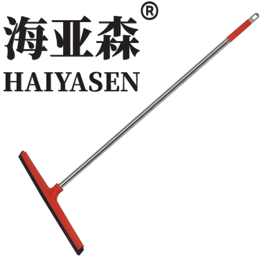 海亚森 TK-9225 不锈钢柄黑棉地刮 44*130cm 红黑色 单位:把