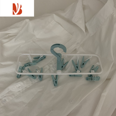 三维工匠馨帮帮杂货铺 家用晾衣架多架子32夹袜子架可旋转多收纳衣架