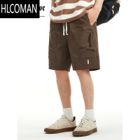 HLCOMAN冰丝工装短裤男夏季薄款宽松多口袋直筒休闲裤美式户外速干五分裤