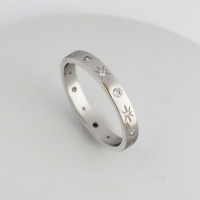 S925纯银戒指镶钻星星简约韩版闪亮锆石指环女个性时尚潮搭闺蜜戒送女朋友老婆情人节七夕生日礼物