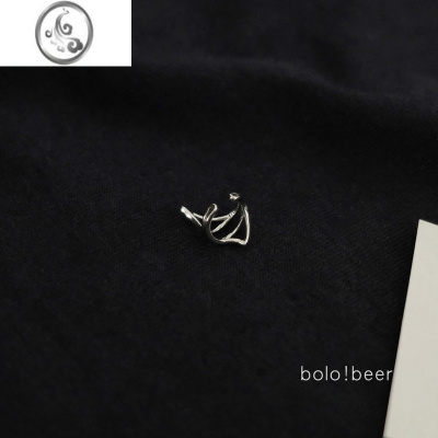 JiMibolo港风暗黑几何耳骨夹耳夹女INS冷淡风设计感个性无耳洞耳饰潮