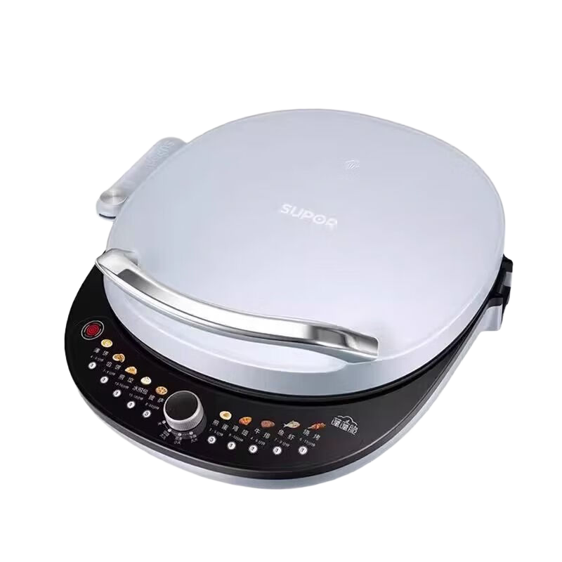 苏泊尔(SUPOR)电饼铛家用双面加热多功能蒸汽煎包烙饼烤肉早餐机可升降加深烤盘34cm大烤盘下盘可拆洗JT34RQ17