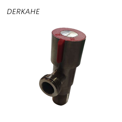 DERKAHE 304不锈钢三角阀 4分通用红轮 个