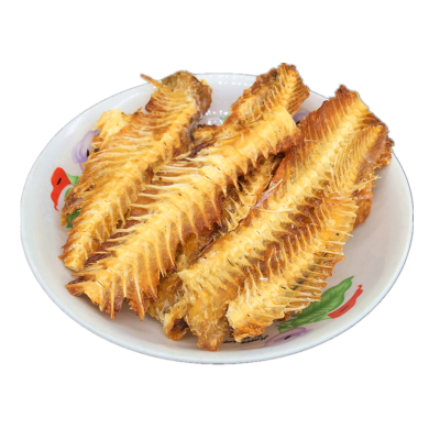 鱼骨头零食休闲小吃香酥鱼排鱼刺即食鱼干货海鲜鱼骨粒香酥款辣味250g