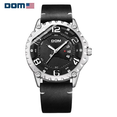 美国dom/多姆品牌正品男士手表男防水多功能运动石英表简约休闲时尚