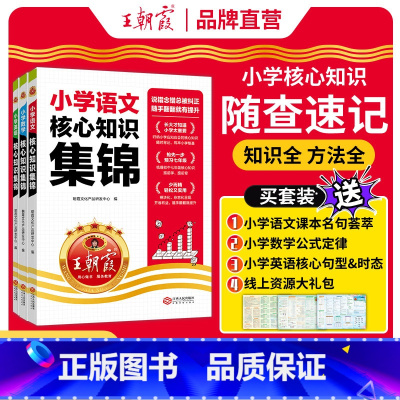 核心知识集锦[语文+数学+英语](不偏科) 小学通用 [正版]核心知识集锦语文数学英语基础知识大盘点一二三四五六年级小学