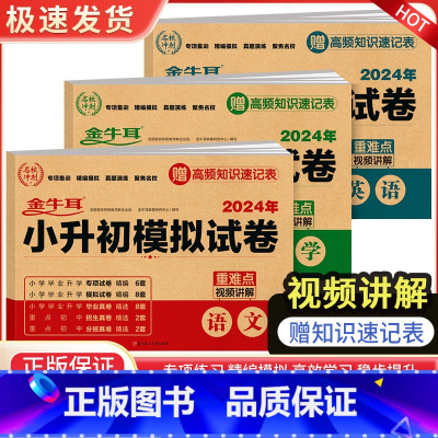 小升初模拟卷-语文+数学+英语 小学升初中 [正版]2024小升初试卷真题卷模拟测试卷语文数学英语必刷题人教版全国通用小