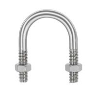 中锦科技 不锈钢U形螺丝U型卡管夹固定管卡 M8*33mm 4.8级 套